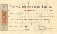 United States and Canada Express signed by B.P. Cheney - Express picture