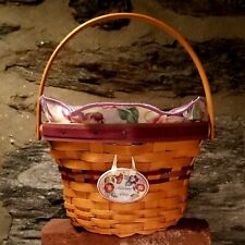 Vintage Longaberger Morning Glory Century Basket Combo 3 Liners Tie-on 2000 picture