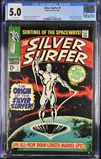Silver Surfer #1 CGC VG/FN 5.0 Off White Origin Issue 1st Solo Title Marvel picture