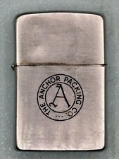 Vintage 1958 The Anchor Packing Co Advertising Chrome Zippo Lighter picture