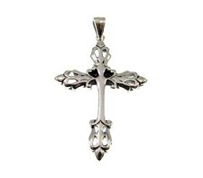 Handcrafted Solid 925 Sterling Silver Medieval Cross Pendant, Gothic Jewelry picture