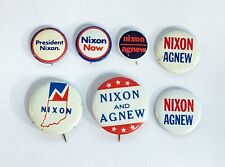 Lot of 7 Nixon/Agnew Campaign pin back buttons (Indiana) picture