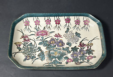 VTG Porcelain Oriental Floral Design  Jewelry Décor Trinket Dish Plate picture