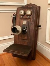 Antique AMERICAN ELECTRIC TELEPHONE Co. CHICAGO Hand Crank Wall Phone picture