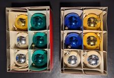LOT of 12 VTG WEST GERMANY SHINY BRITE HANGING ORNAMENTS Gold Green Silver Blue picture