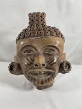 Antique African Asante Ghana ? Pottery Clay Head Sculpture Statue  picture