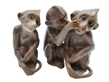 Vintage B&G Bing & Grondahl 1524/1667 Monkeys Grooming 2 Figurines Denmark picture