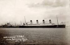 Featuring The White Star Line Rms Titanic Leaving Old Photo picture
