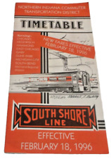 FEBRUARY 1996 CHICAGO SOUTH SHORE AND SOUTH BEND NICTD PUBLIC TIMETABLE picture