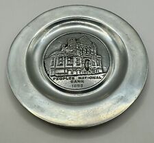 People’s National Bank Lebanon Pa Bicentennial Commemorative Pewter Plate 1885 picture
