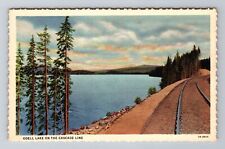 Odell Lake OR-Oregon, Odell Lake, Maiden Peak, Antique Vintage Souvenir Postcard picture