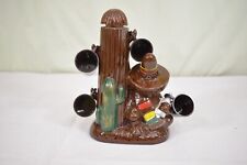 Ceramic Decanter Set with 4 Shot Glasses Tequila Sleeping Man With Cactus picture
