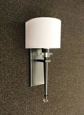 Aged Black Patina Modern Wall Sconce Light-Wrap Around Shade/Crystal Accents picture