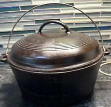 VINTAGE WAGNER WARE SIDNEY O CAST IRON ROUND ROASTER 1268 WITH MATCHING LID picture