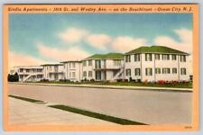 1940-50's OCEAN CITY NJ SINDIA APARTMENTS 18th & WESLEY AVE BOARDWALK POSTCARD picture
