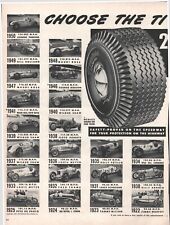 1951 Firestone Tires 2-Page Vintage Original Magazine Print Ad picture