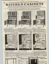 1922 PAPER AD Hoosier type Kitchen Cupboard Cabinet Deluxe Oak Wood picture
