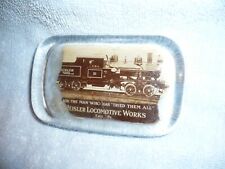  GREAT EARLY HEISLER LOCOMOTIVE WORKS ERIE PA glass advertising paperweight picture