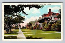 Houston TX- Texas, Residence Street, Advertisement, Vintage Postcard picture