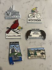 Vintage Magnets Souvenir Travel Rubber State Travel Lot Of 6 picture