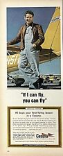 Vintage Print Ad 1969 Cessna Airplane Flying Lessons Gift Certificate Pilot MCM  picture