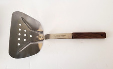 Vintage Stainless Spatula Flipper Turner  Wooden Handle The Vernon Co Japan 11