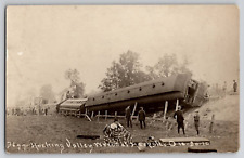 1910 Train Wreak Derailment Harpster Ohio 2 Deaths Hocking County RPPC Postcard picture