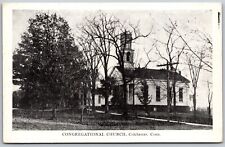 Vtg Colchester Connecticut CT Congregational Church 1920s View Postcard picture