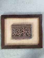 Antique Dancing Apsaras. 13th c. Khmer art. Relief on rock Wall Art Decor Frame picture