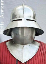 Christmas Medieval HNB 16 Gg Steel Combat Kettle Hat Helmet With Bevor Custom picture