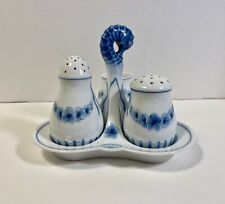Antique Bing and Grondahl Empire Plat Menage Porcelain Salt & Paper Shakers # 52 picture