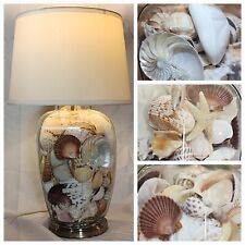 Superb Large Sea Shell Filled Globe Table Lamp Light picture