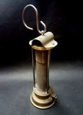 VINTAGE BRASS WELSH MINERS LAMP CLANNY / OPEN GAUZE STYLE WORKING ORDER PARAFFIN picture