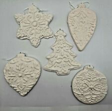 Large White Cookie Ornament Set 5 5-6