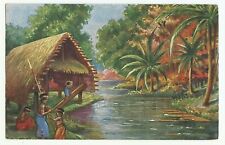 Papua New Guinea, Vintage Postcard, Colonial Painting, WWI German, Mannheim 1915 picture