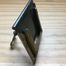 Vintage 1930s Solid Brass Square Mini Photo frame Free Stand / Hanging 3.5