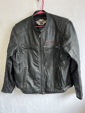 Harley Davidson Mens Dungeon Chain Winged Skull Leather Jacket 97179-10vm Sz 2XL picture