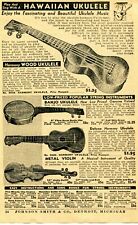 1938 small Print Ad of Hawaiian Ukulele, Deluxe Harmony & Banjo Ukulele picture