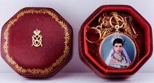 Antique Hand Painted Enamel 18k Gold Pocket Watch-Russ Empress Maria Feodorovna picture