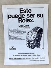 ROLEX 1968 Brochure Advertisement Page Day-Date 1803 Gold 18kt Spanish Español / picture