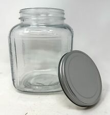 64 oz Canister Jar Square with Wide Mouth and Metal Lid - BRAND NEW - 4 PACK picture