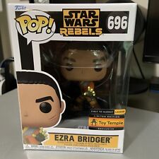 Funko Pop Star Wars Rebel Ezra Bridger #696 Toy Temple LE5000 w/Protector picture