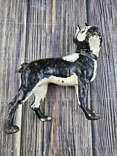 Vintage Boston Terrier Antique Cast Iron Dog Figure Door Stop picture