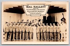 RPPC 1946 Mal Hallett and His Incomparable Dance Orchestra Jazz Advertising A1 picture