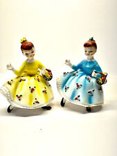 2 Vintage Orion Dancing Girl Figurine St Louis Souvenir picture