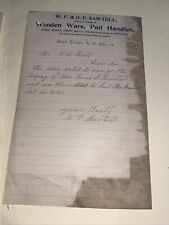 Antique 1898 West Rindge NH New Hampshire Letter: Town Accepts Legacy Probate picture