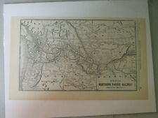 Original map of the Northern Pacific Railway (Western Section) ~ 1911 picture