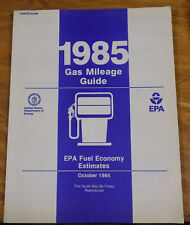 1985 GAS MILEAGE GUIDE, EPA FUEL ECONOMY ESTIMATES, Automobile Brochure picture