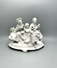 Antique Unter Weiss Bach Three Ladies Glazed Porcelain Figurine Marked Germany picture