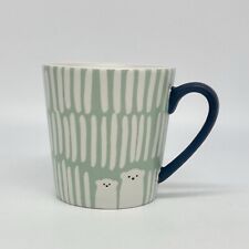 Starbucks 2016 Polar Bear Coffee Mug Green White Black 6oz Small Espresso Cup picture